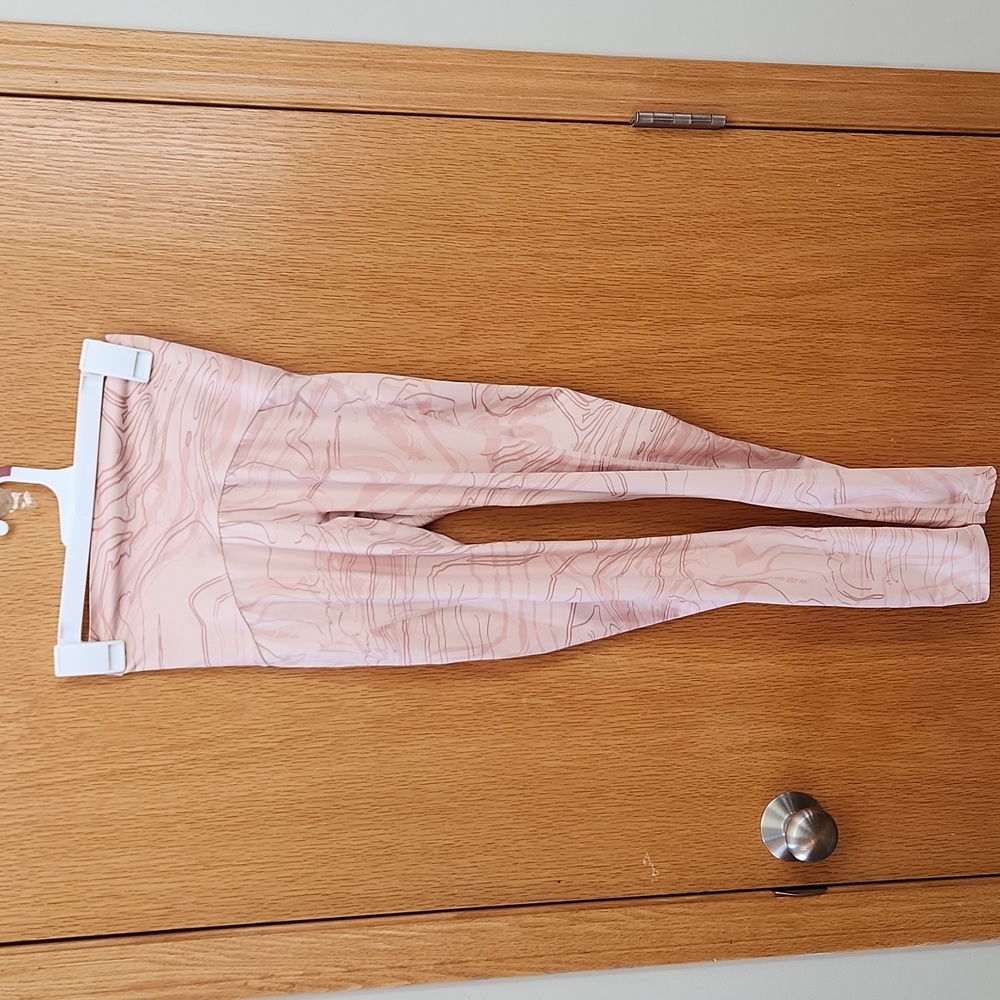 Gymshark power support leggings. light pink swirl. Size Small - Picture 2 of 3